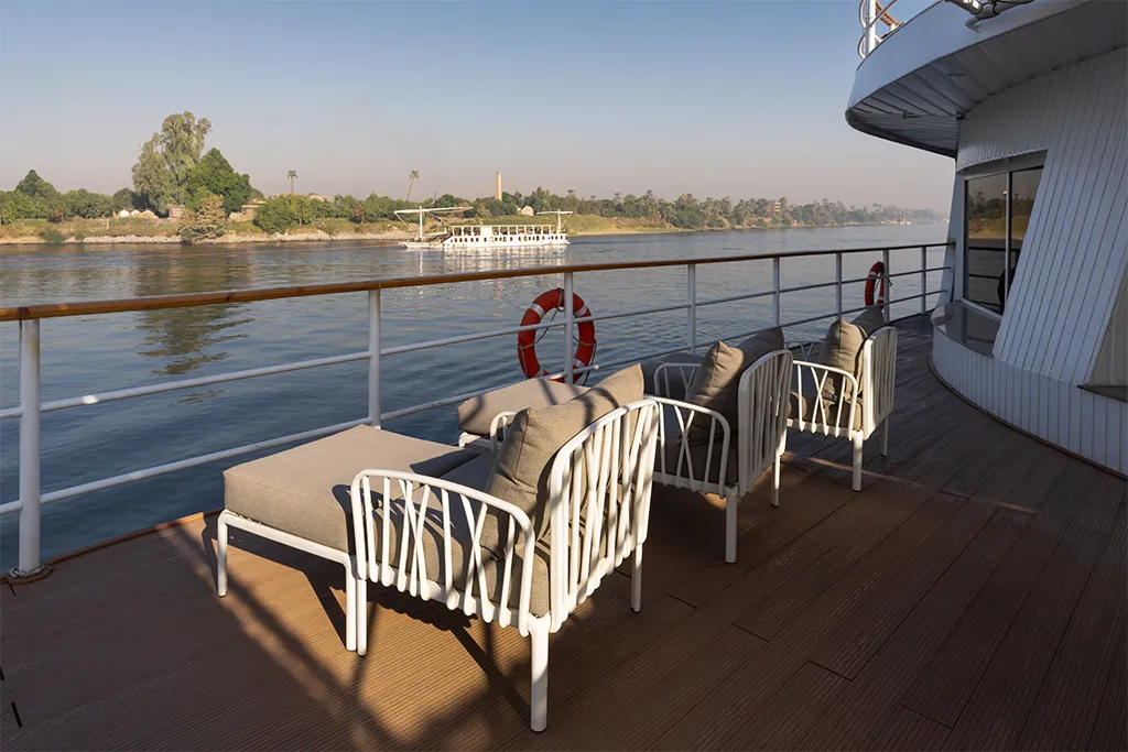 Sun deck of the Star Of Luxor Nile cruise